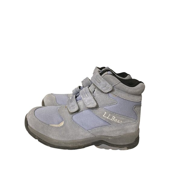 L.L.Bean Womens 10 M Gray Suede Mesh hook loop Closure Hiking Boots shoes - Picture 2 of 7